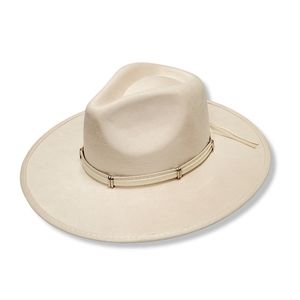 Faux Suede Wide Brim Fedora With Tie Accent
